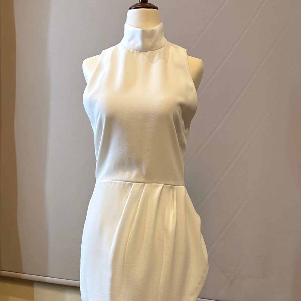 IRO Ivory High-Neck Midi Dress